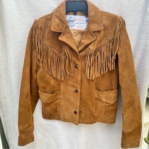Schott suede fringe western fringe jacket